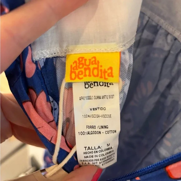 Agua Bendita maxi dress Sz M- NWT - Picture 6 of 10